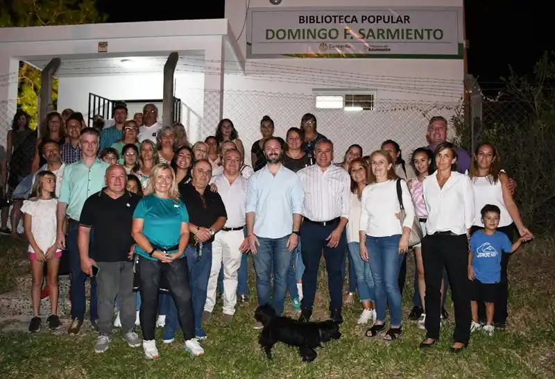 Se reinauguró la biblioteca popular "Domingo Faustino Sarmiento"