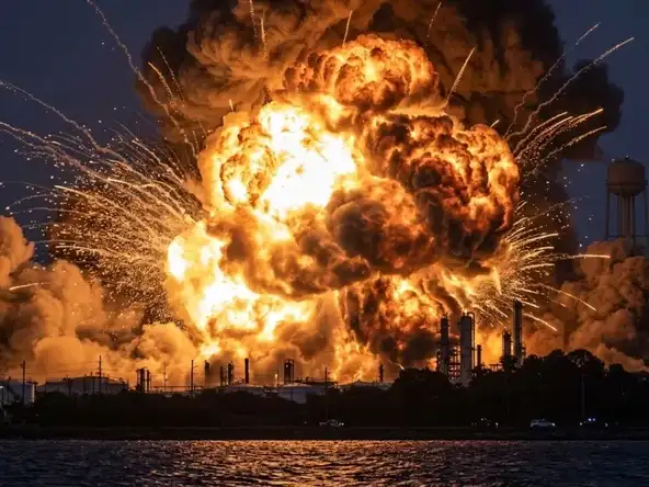 El momento de la explosión.