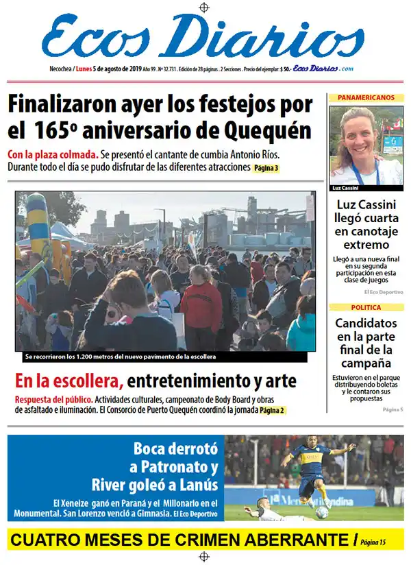 Tapa del 5 de agosto de 2019