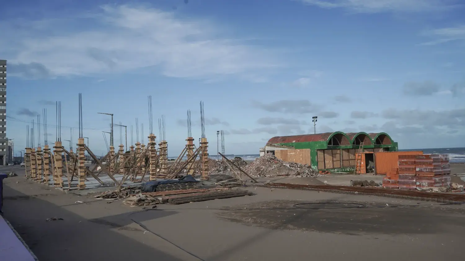 Trabajos donde se encontraba el balneario ACA