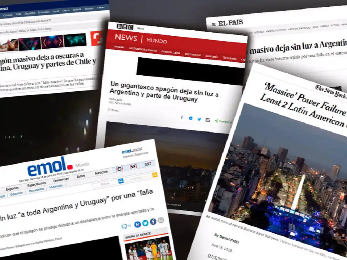 Portales de todo el mundo se hicieron eco del gran apagón