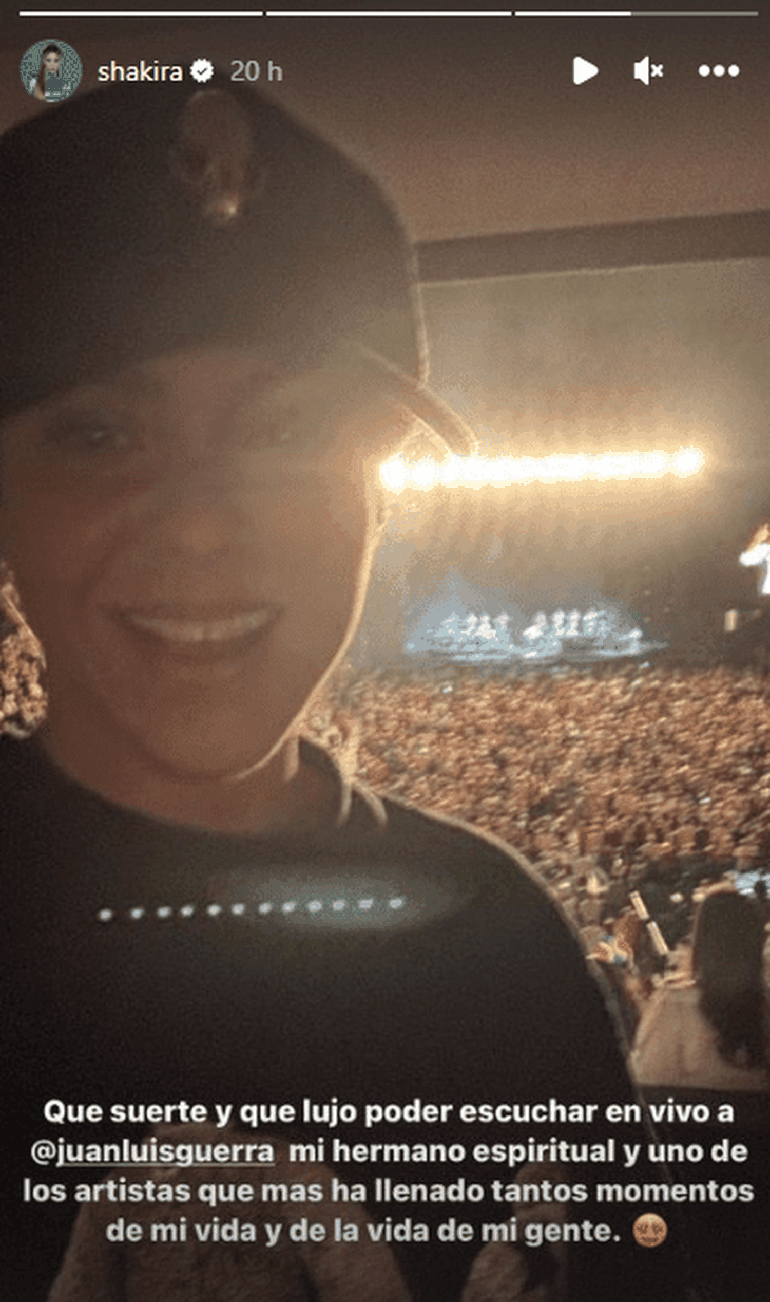 Shakira disfrutó de un concierto a su regreso. Foto Instagram
