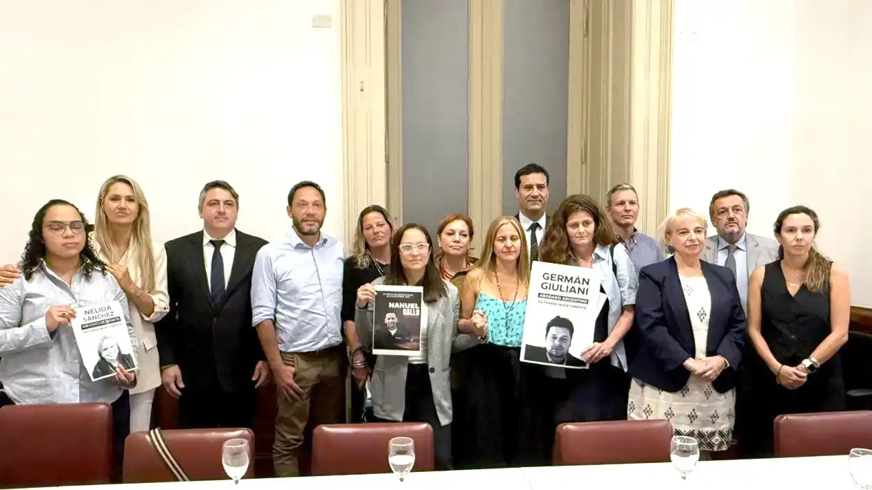 Familias de Gallo y Giuliani se reunieron con legisladores nacionales en el Senado