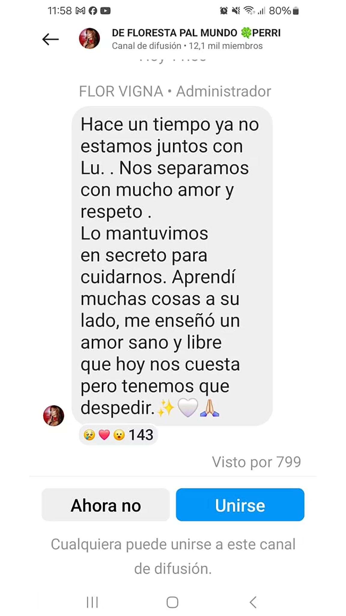 Flor Vigna Luciano Castro