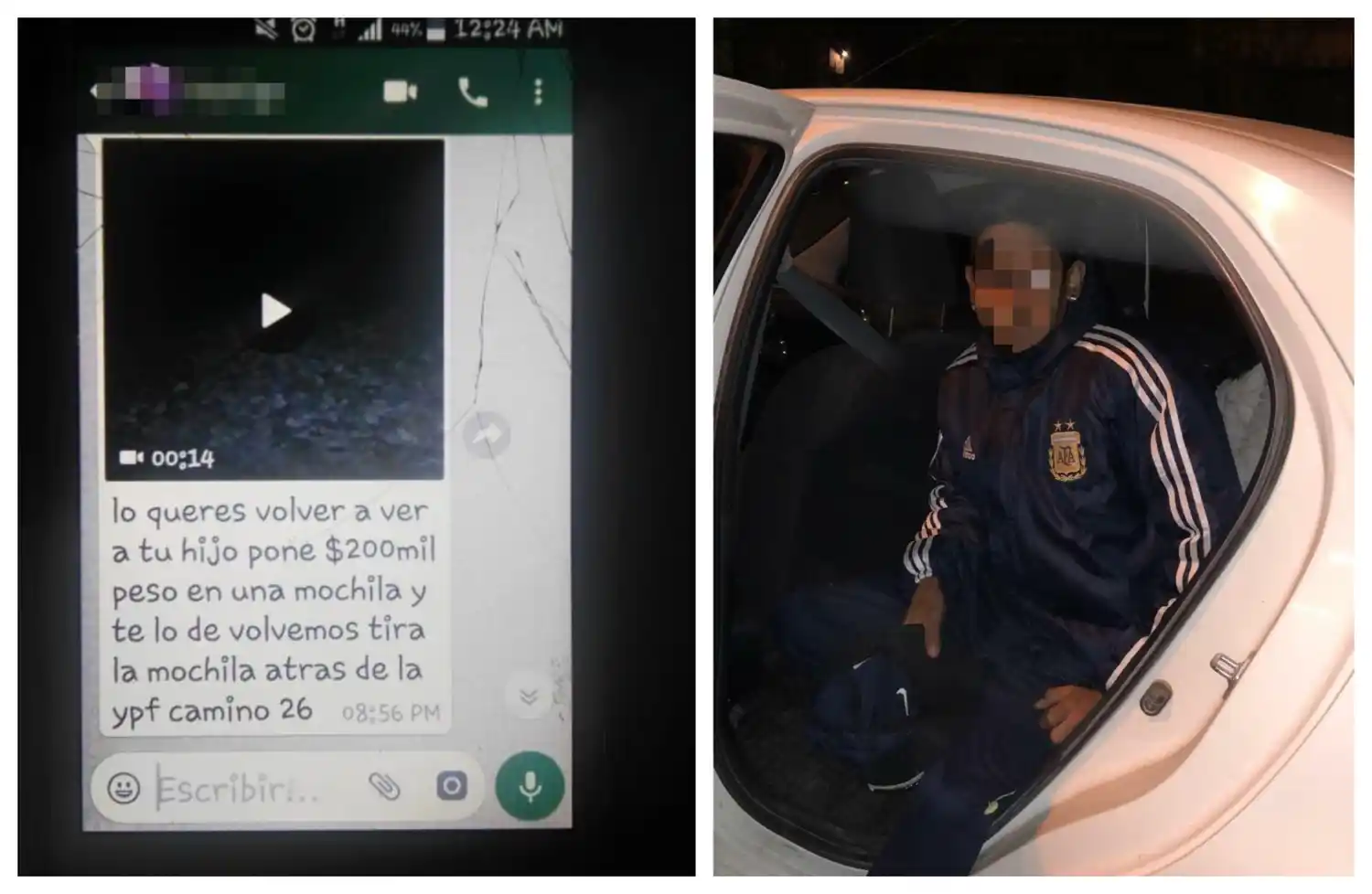 Insólito: Simuló un secuestro para sacarle 200 mil pesos a su madre 