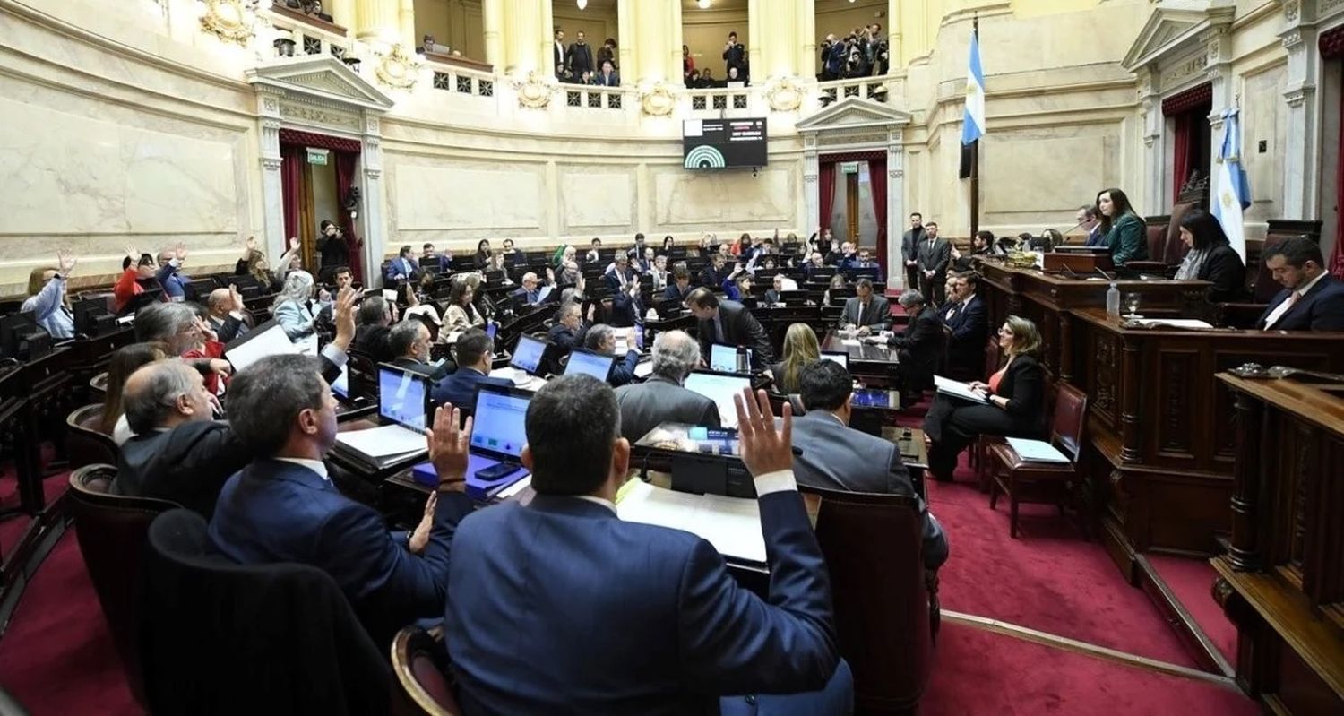 Los senadores aprobaron por dos tercios, en general y en particular, el proyecto de ley que aumenta las jubilaciones en un 8,1 y pliega su actualización mensual al Índice de Precios al Consumidor. Foto: HCSN.