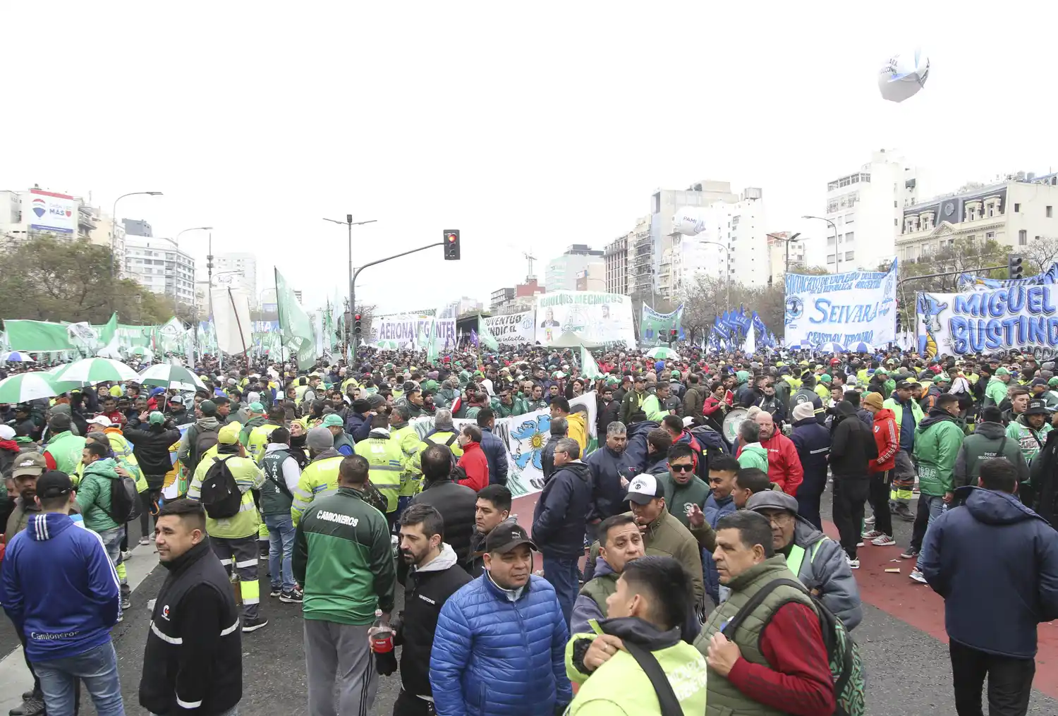 El centro porteño fue escenario de las movilizaciones.