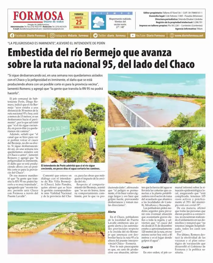 Tapa y Contratapa 25 de enero de 2022