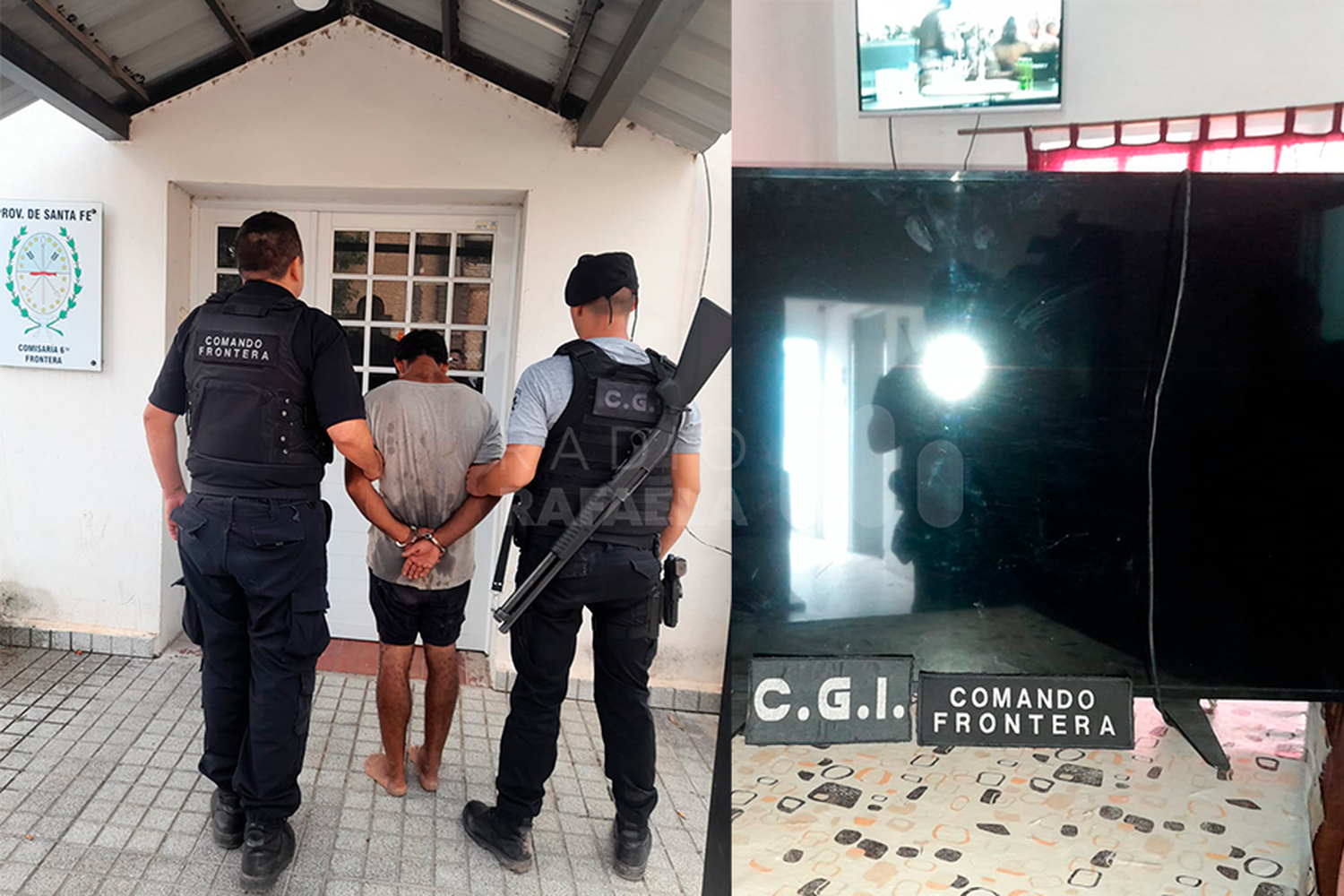 Iba caminando lo más tranquilo por la vía pública con un televisor robado: terminó en la comisaría