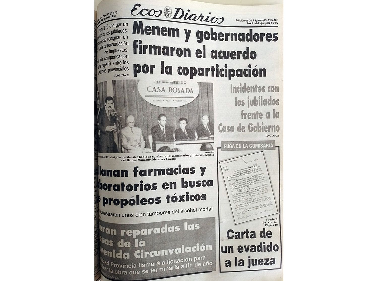 Jueves 27 de Agosto de 1992