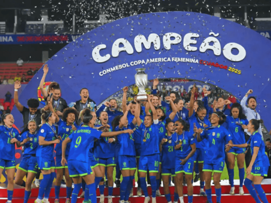 Brasil venció en los penales a Colombia y es el Campeón de América. Foto: Conmebol
