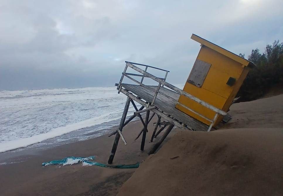 El temporal ocasionó daños en paradores de Reta