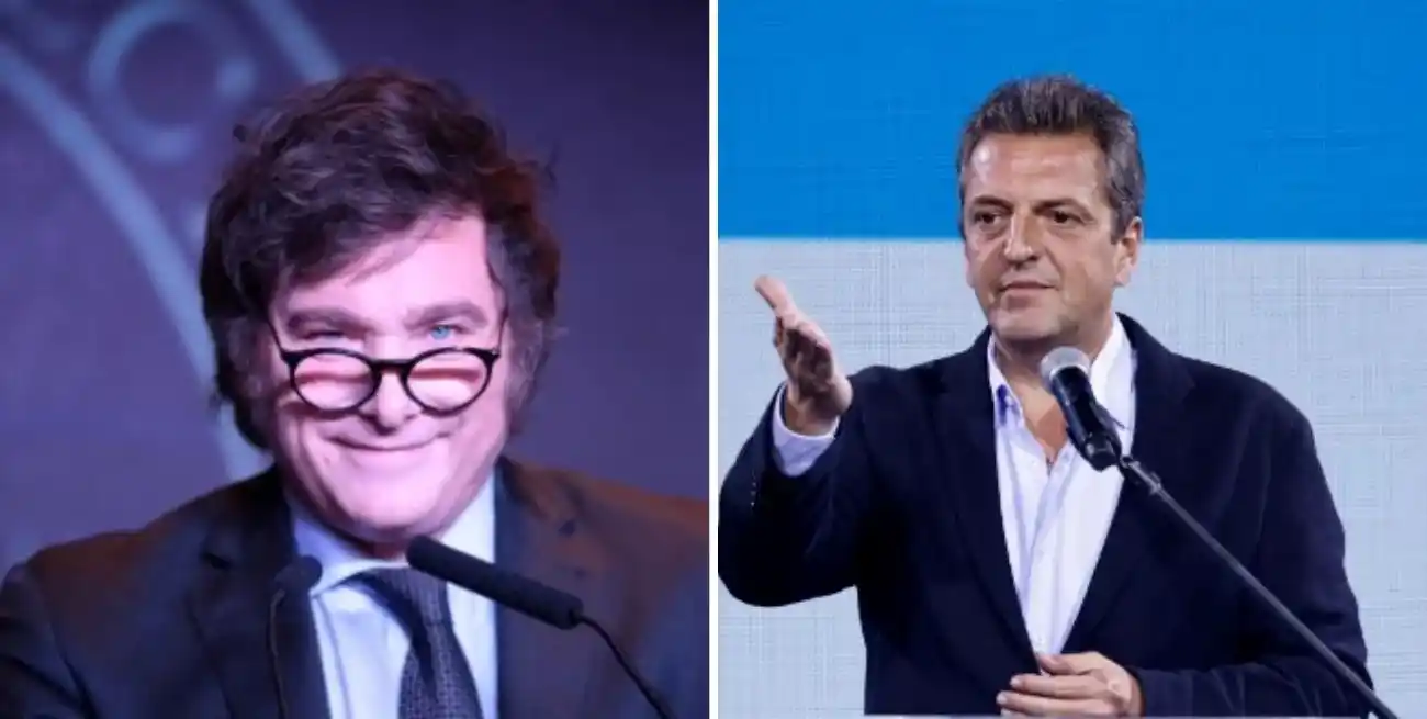 Javier Milei y Sergio Massa. Crédito: Reuters