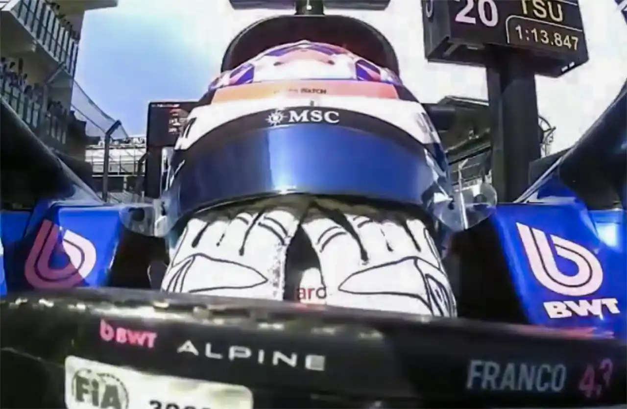 La frustración de Franco Colapinto tras quedar fuera de la Q1.