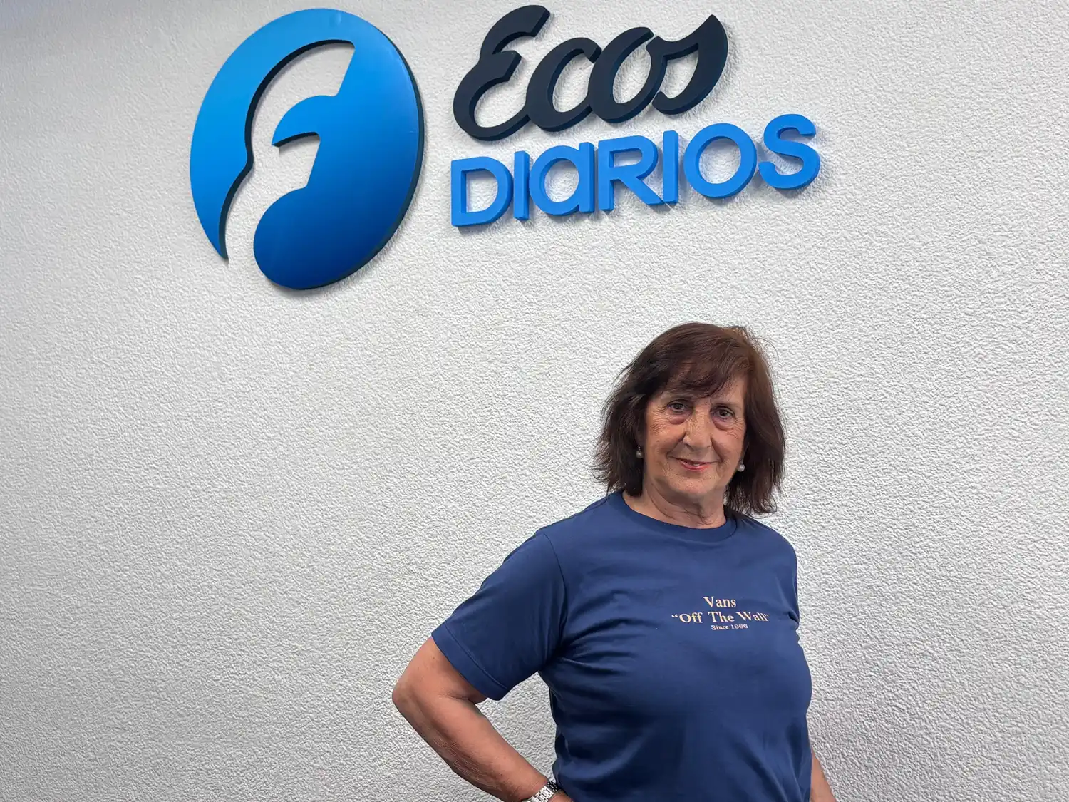 Josefina Pilar Montes de Oca Elgue. En las instalaciones de Ecos Diarios