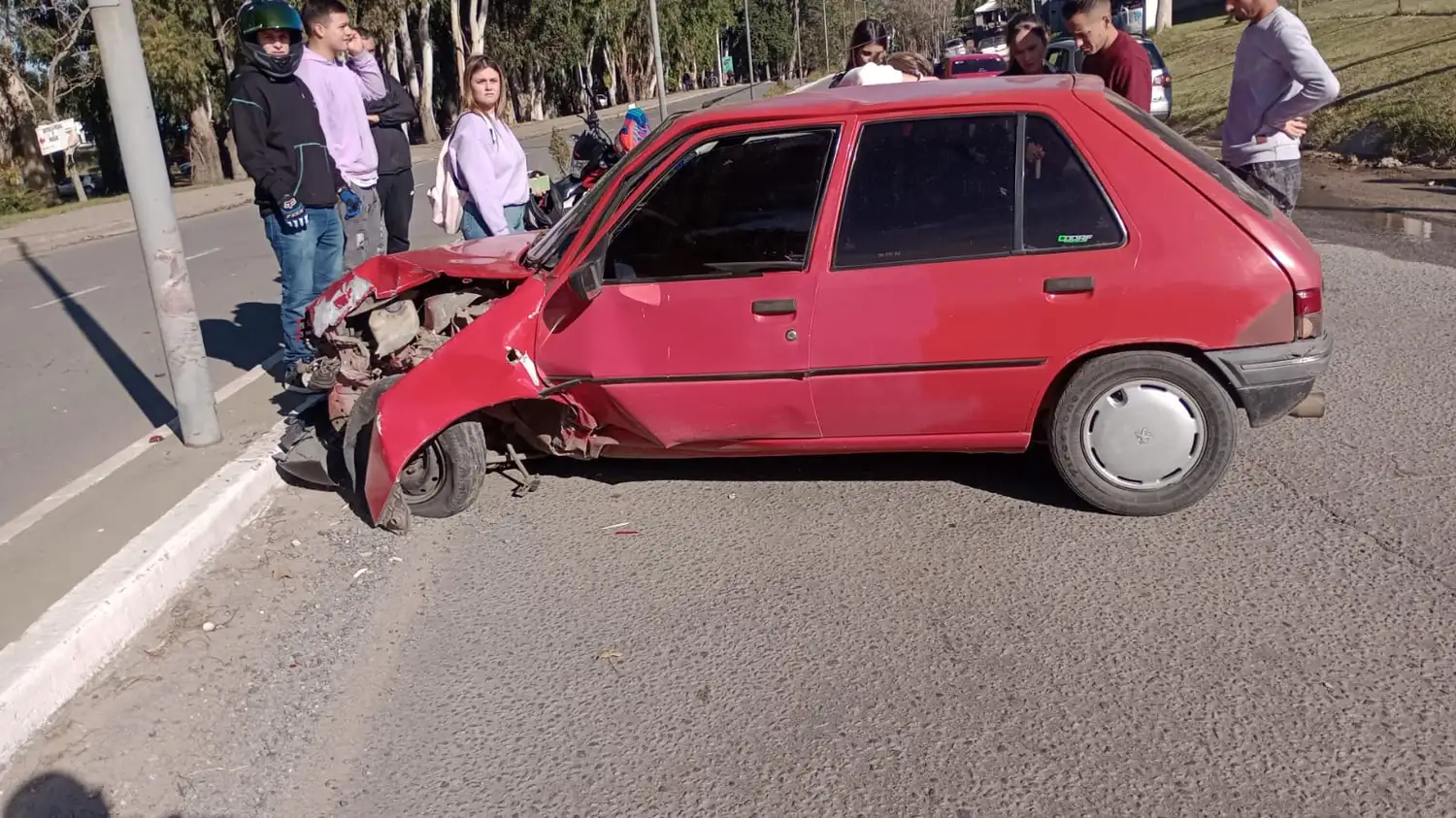 El Peugeot 205, de dominio CYH 343 era conducido por Gustavo Mendoza.