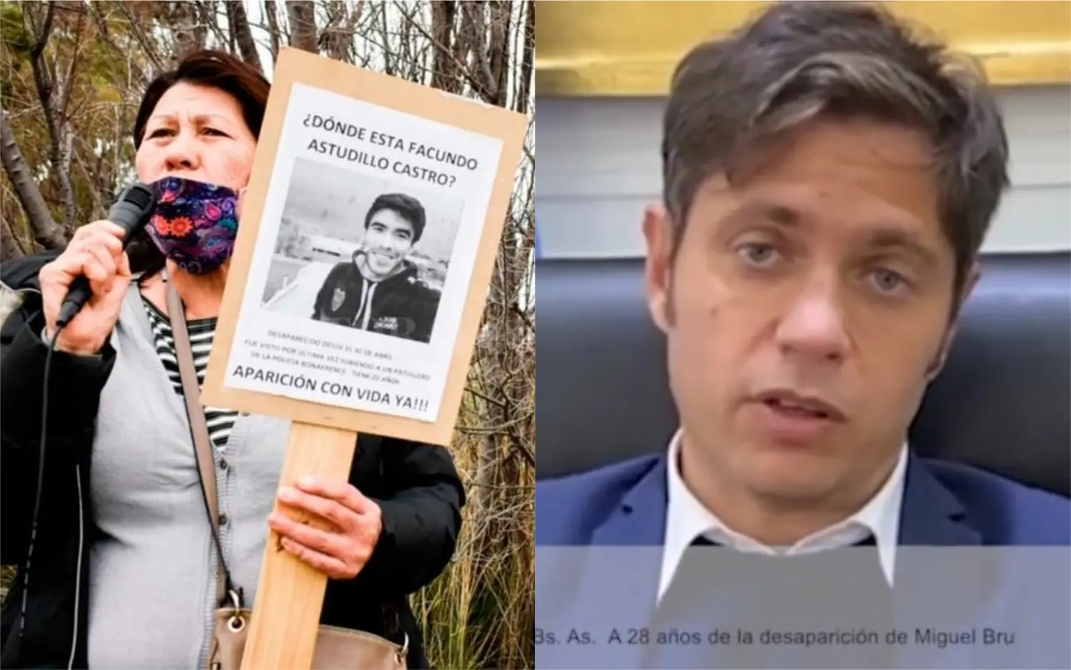 La bronca de la mamá de Facundo Astudillo Castro por un video de Kicillof recordando a Miguel Bru