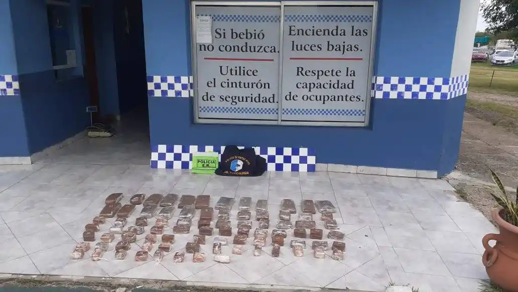 Paso Cerrito: decomisaron 30 kilos de marihuana y una pareja fue detenida