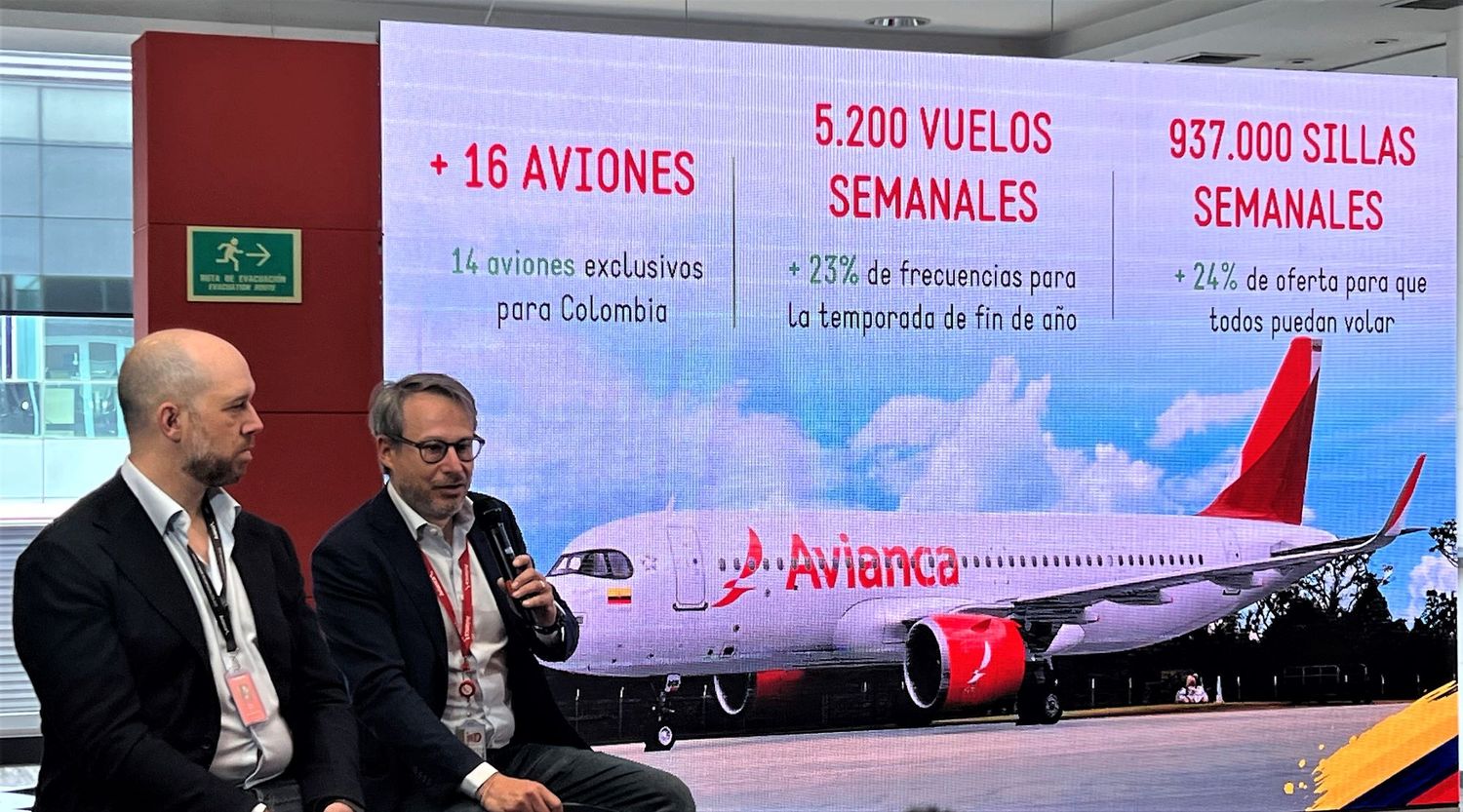 Avianca anuncia inversión de casi 500 millones de dólares para aumentar su oferta de vuelos