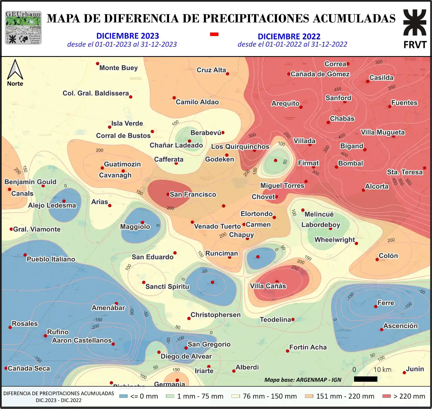 mapa comparativo lluvias 2022 y 2023