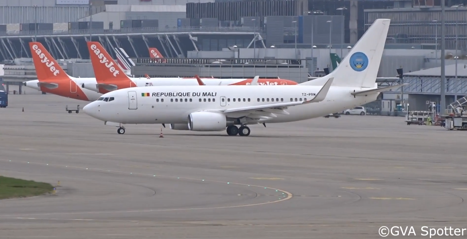 Boeing 737-700 BBJ TZ-PRM (captura: GVA_Spotter)