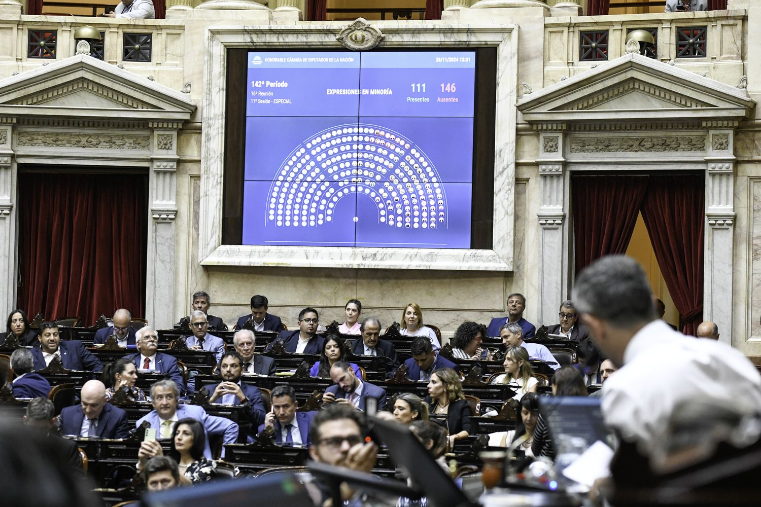 La Cámara de Diputados no pudo sesionar.