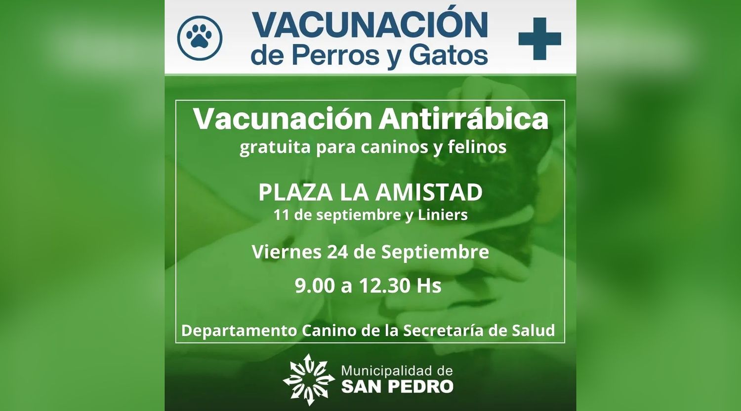 Campaña de Vacunación para caninos y felinos
