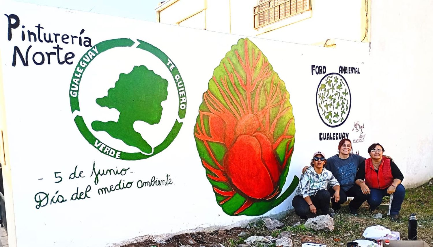 La obra realizada junto a las artistas: Analía Sánchez, Mirigam Graff y Miriam Brunetti.