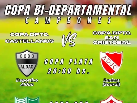 Arranca la Copa Bi-Departamental: noche de fútbol entre Castellanos y San Cristóbal