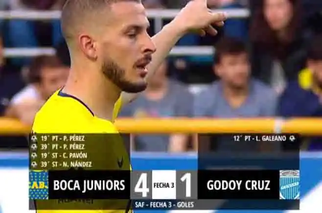Boca se lo dio vuelta y goleó a Godoy Cruz