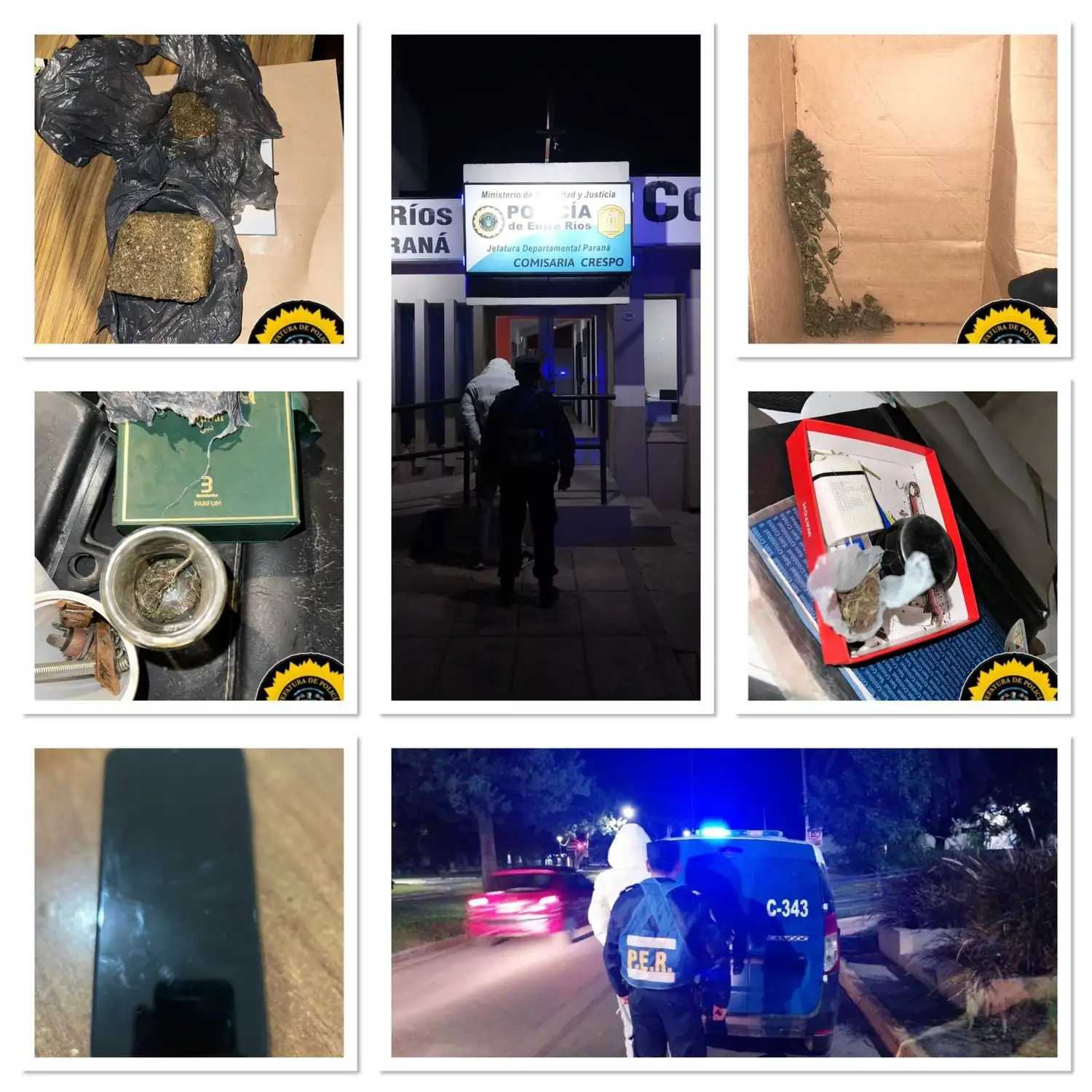 Allanamiento en Crespo: investigaban abuso de arma y hallaron estupefacientes