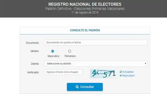Dónde voto: Aconsejan consultar el padrón porque puede haber cambios