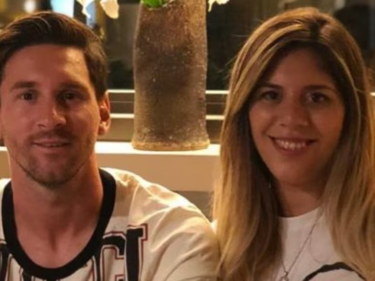 Leo Messi junto a su hermana menos, Ma.Sol.