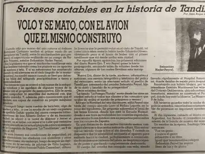 Voló y se mató, con el avión que él mismo construyó