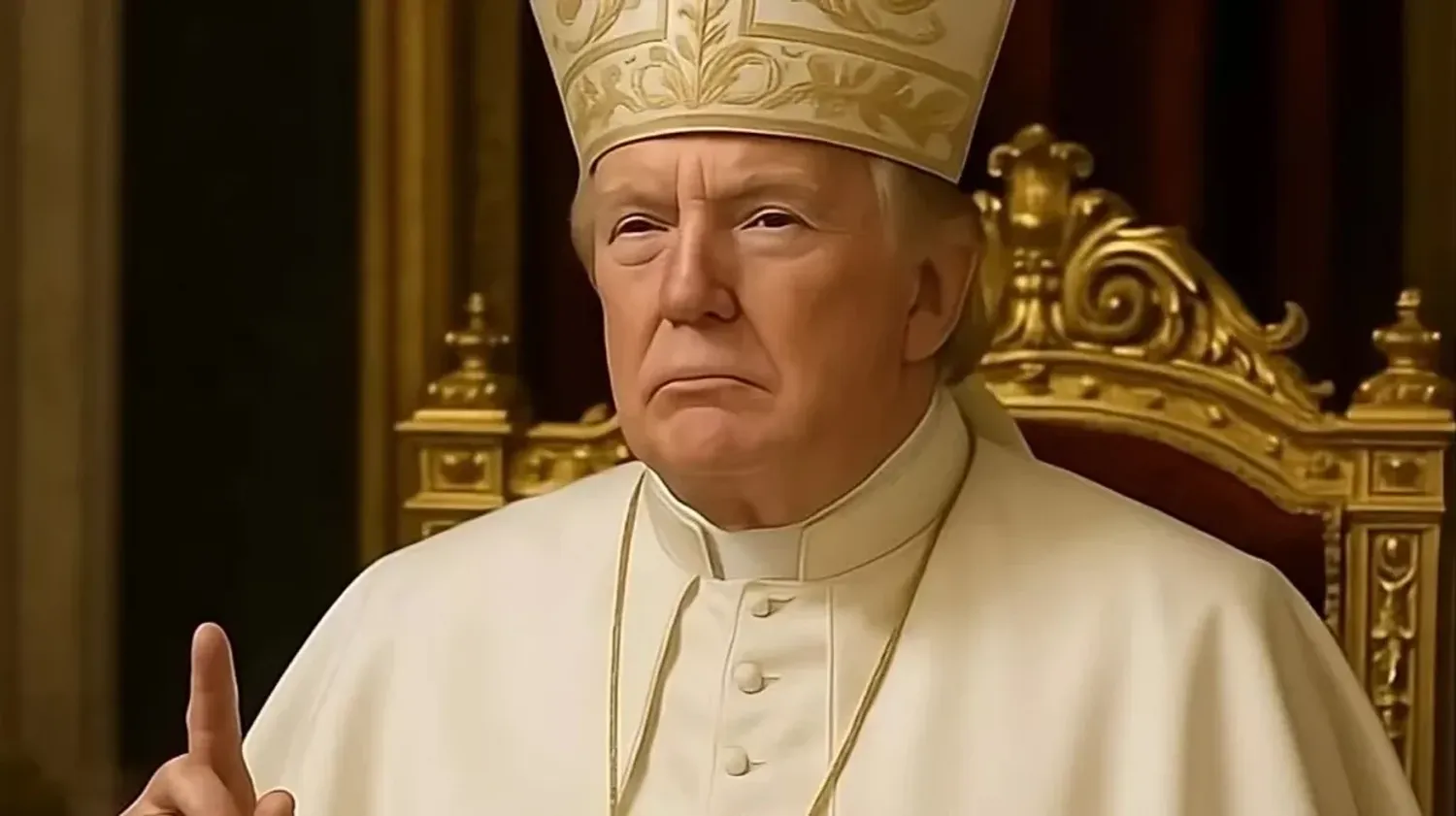 La imagen viral de Trump como Papa que generó polémica a días del Cónclave en el Vaticano