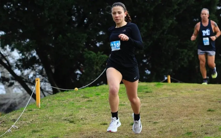En acción. Verina Vezzi, durante una competencia de Cross