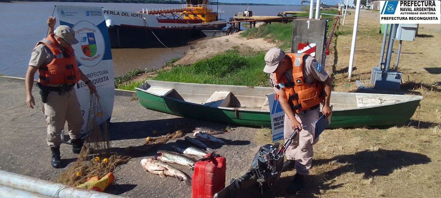 Prefectura secuestró una embarcación y más de 40 kilos de Surubí
