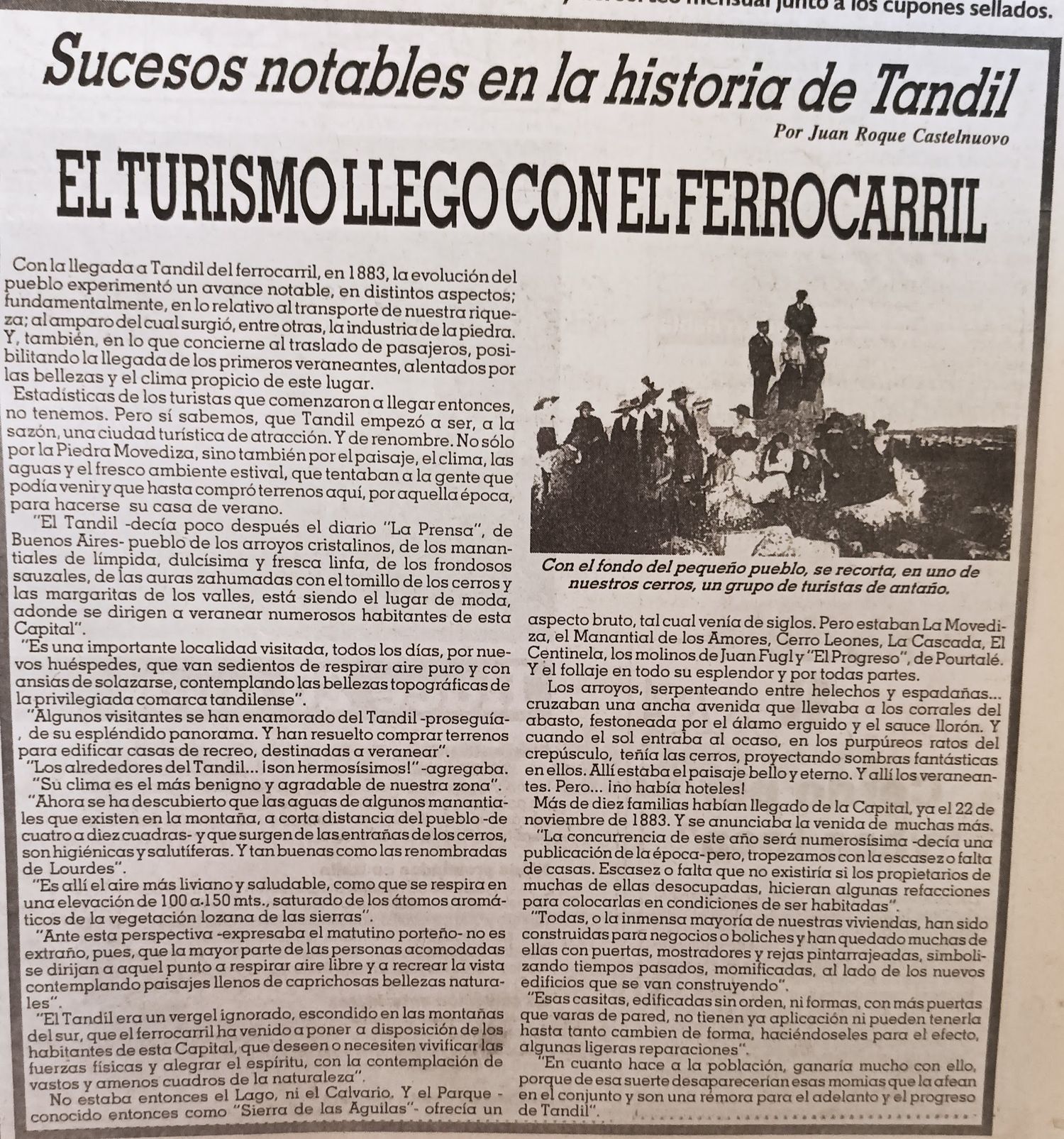 El turismo llegó con el ferrocarril