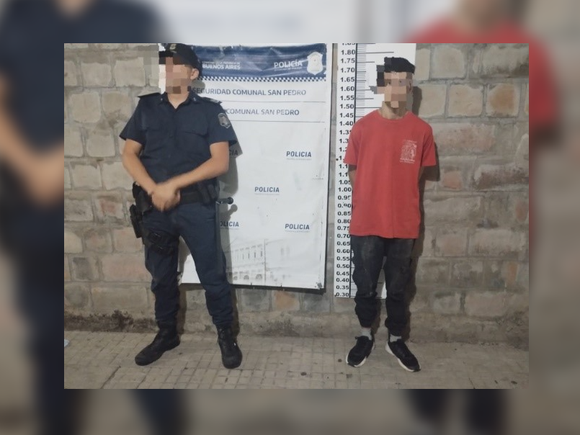 Detenido cuando escapaba con un televisor robado