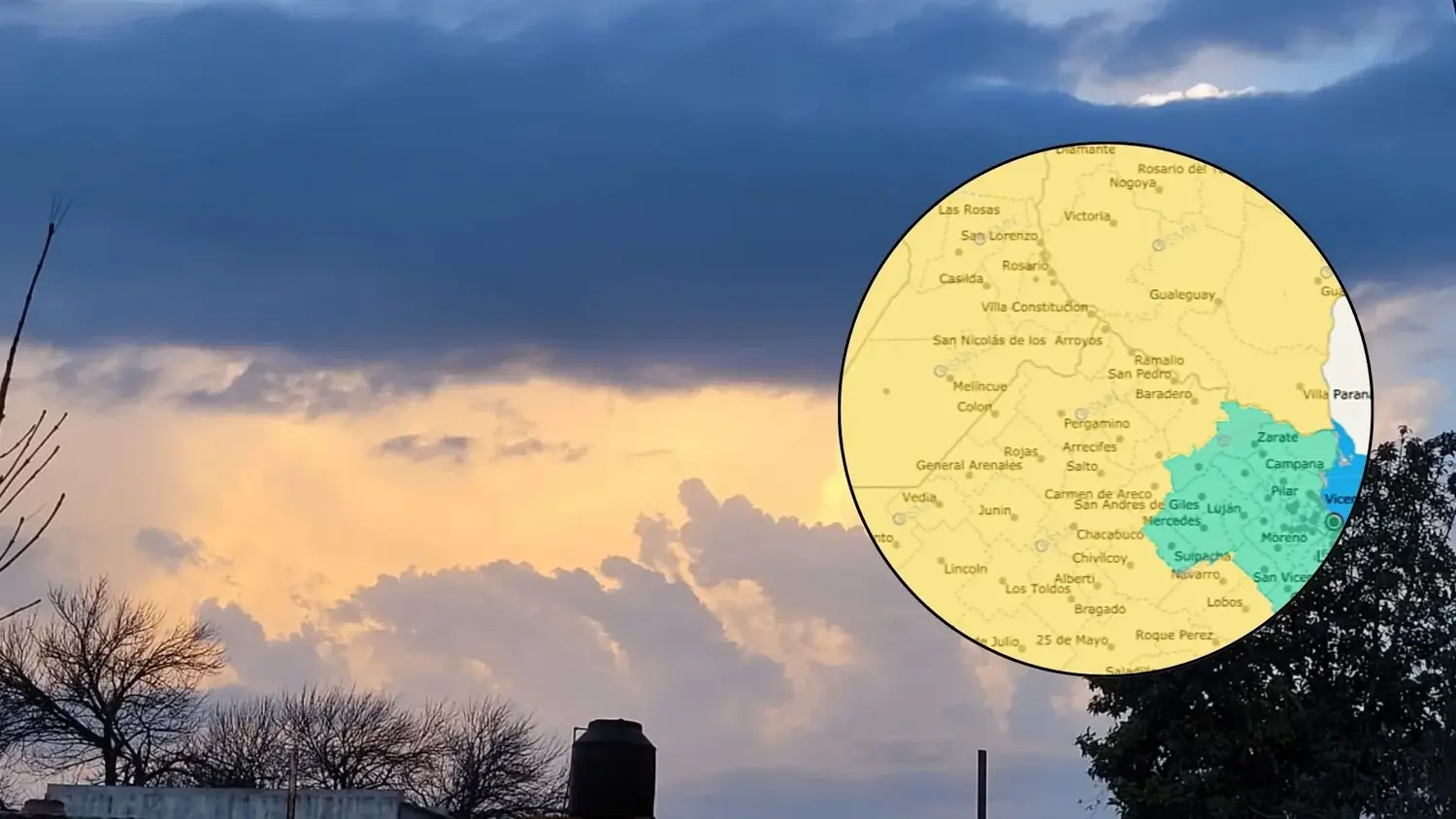El Servicio Meteorológico Nacional advirtió sobre la llegada de precipitaciones y fuertes tormentas para la jornada de este sábado en la región.