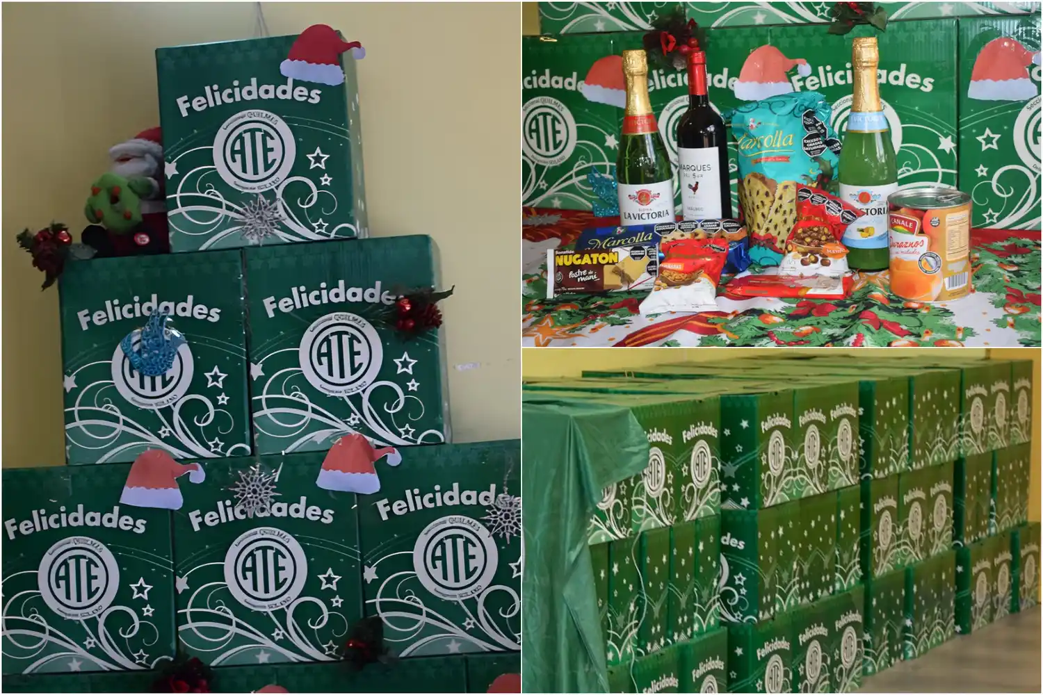 En otros municipios, ATE comenzó la entrega de cajas navideñas la semana pasada.