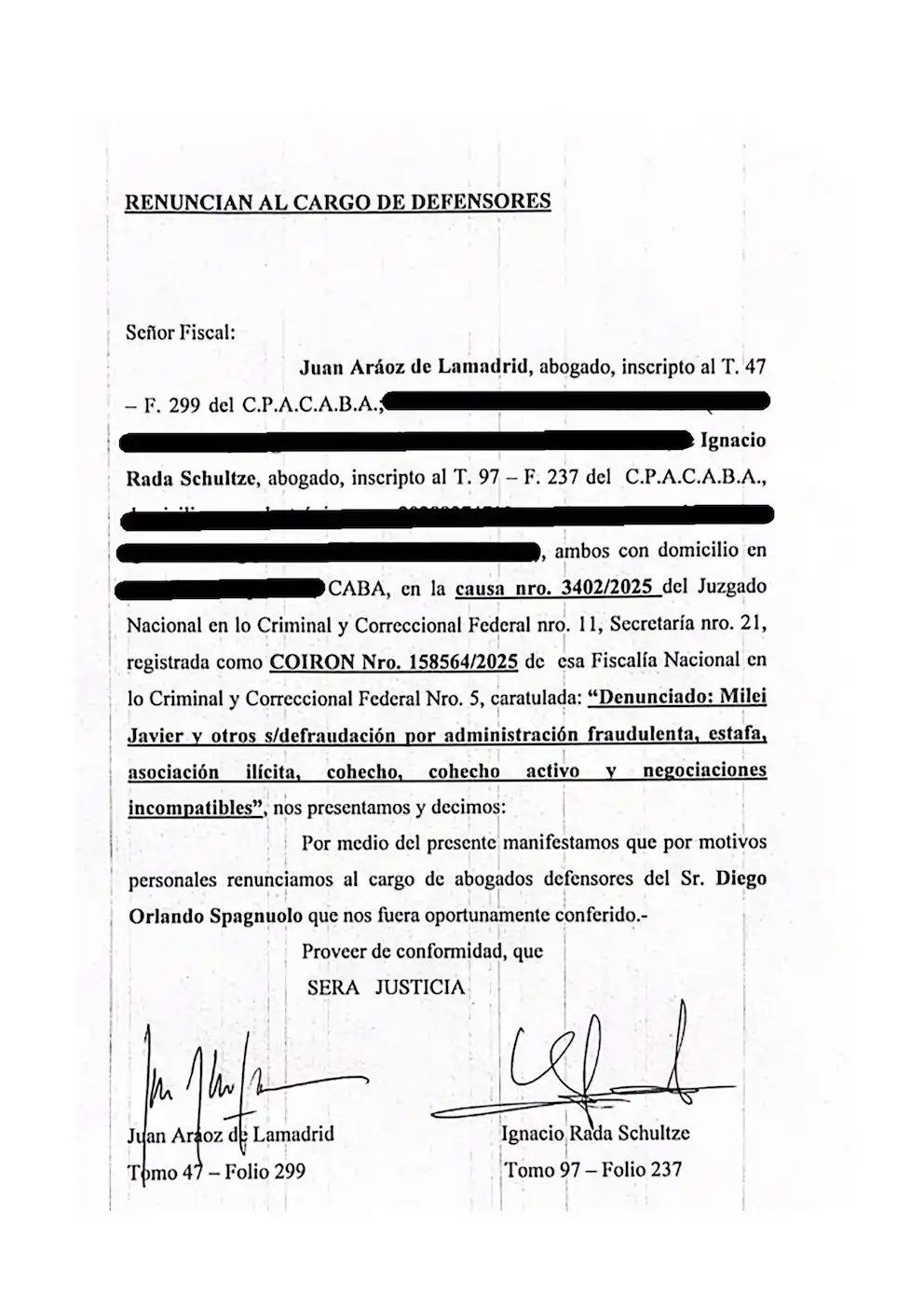renuncia