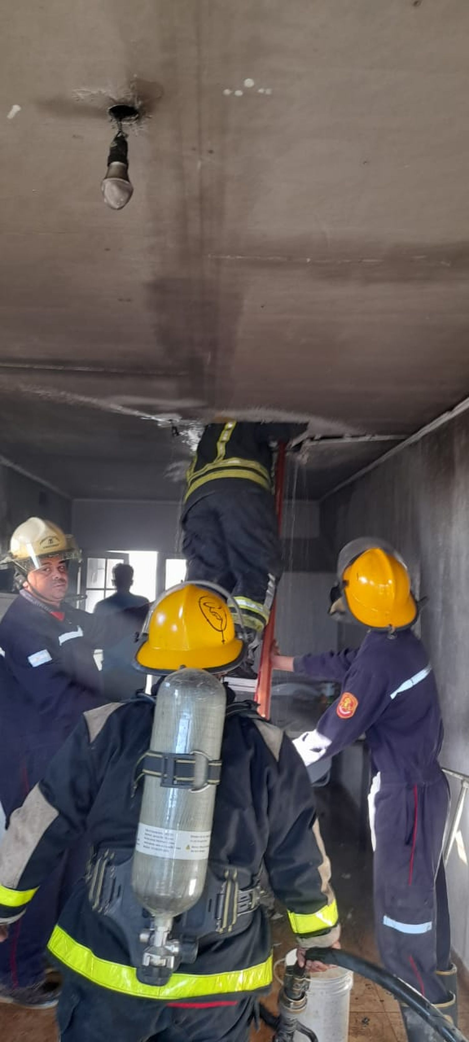 Incendio de vivienda en barrio ATE