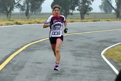 Marta Emaldi, en lo más  alto de un podio tandilense 