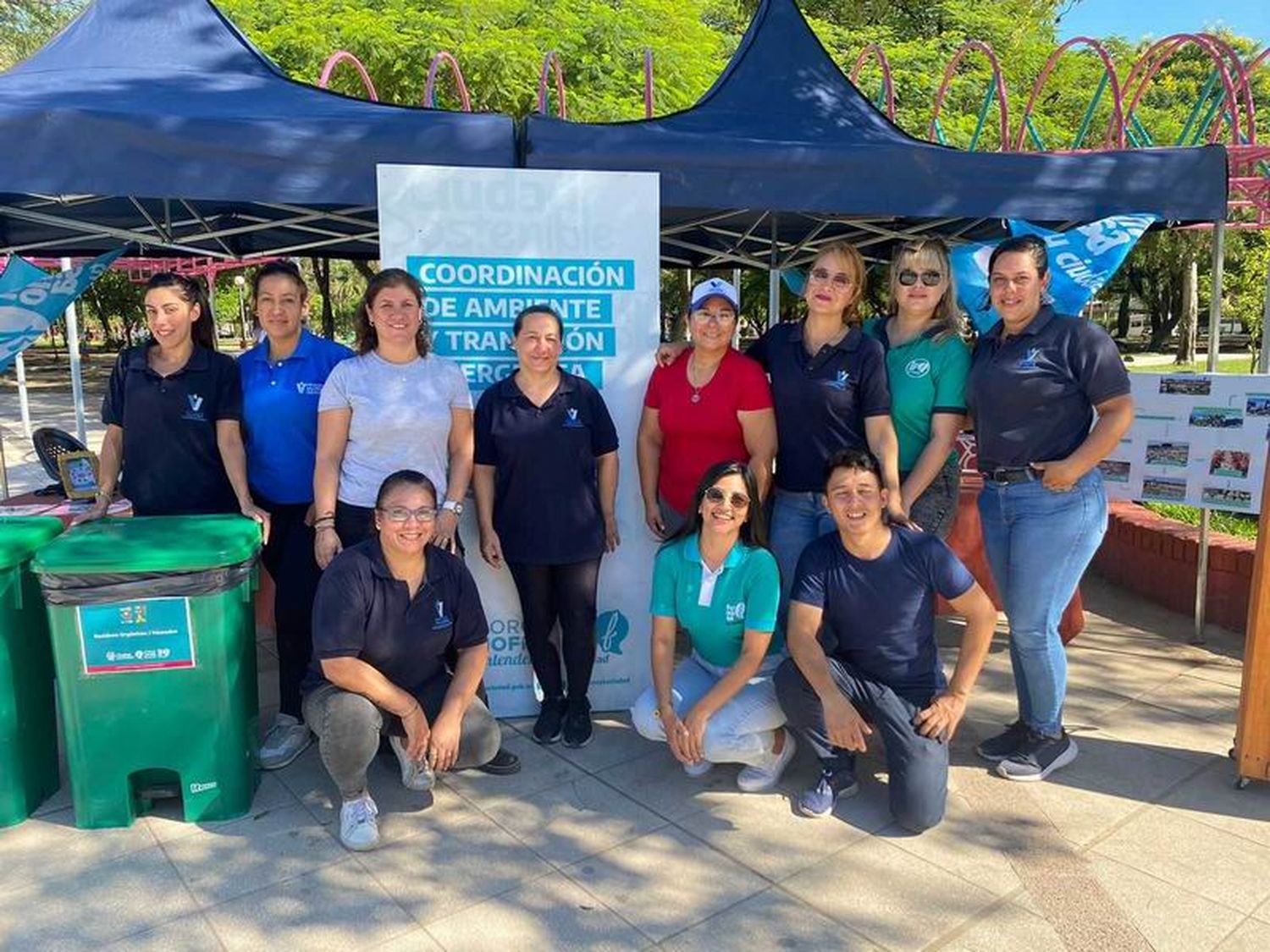 Vecinos donaron material reciclable
al Ecopunto de la plaza San Martín