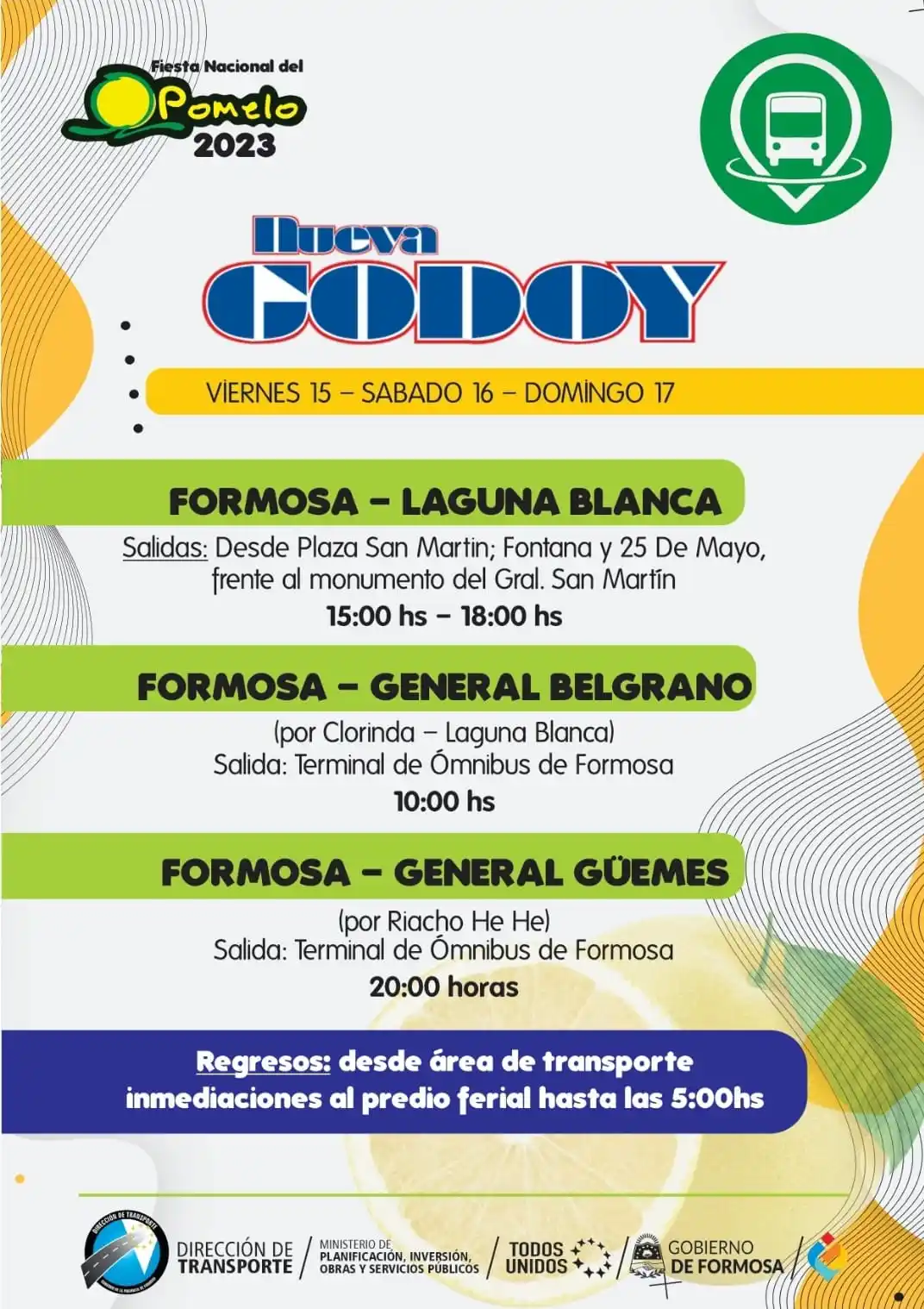 Transporte Fiesta del Pomelo