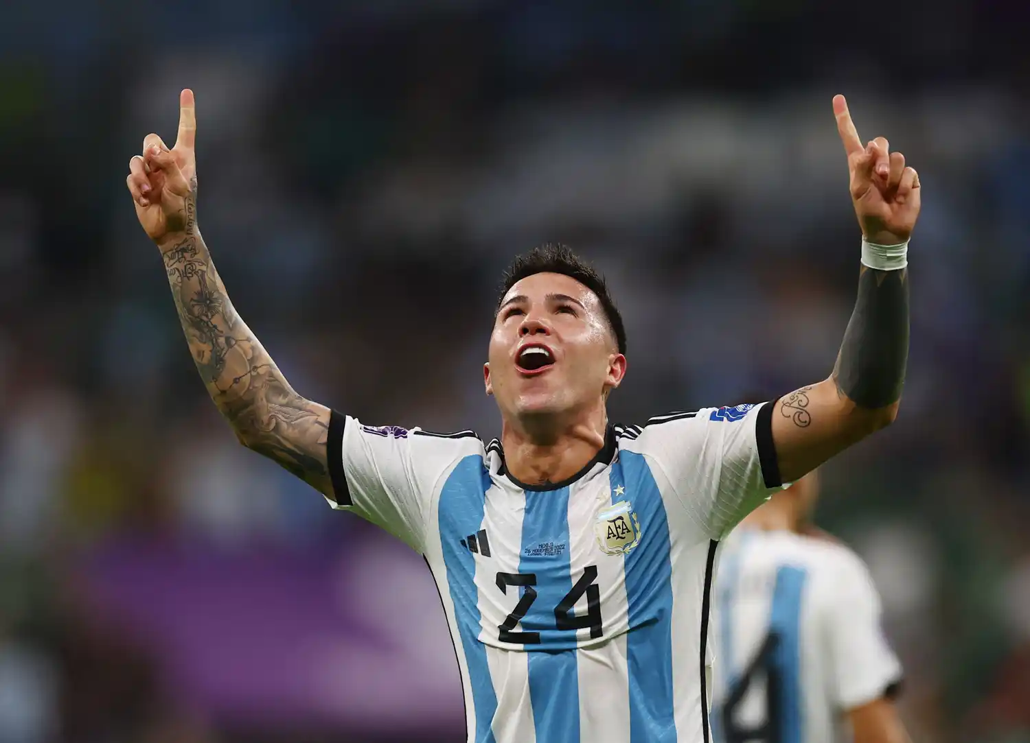 Enzo Fernández aseguró el triunfo ante los mexicanos.