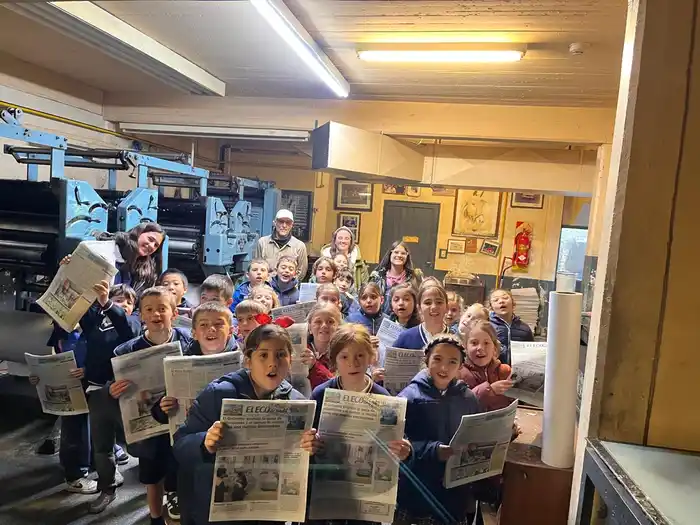 Alumnos de Santo Domingo en la Sierra visitaron El Eco