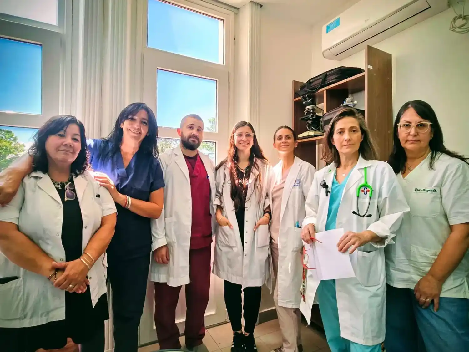 María Laura Lewin, Victoria Basso, Joaquín Menéndez, Lorena Moreno, Gabriela Sewalt, Walquiria Ramírez y Sandra Argüello. El equipo de de Procuración de Organos del SISP.