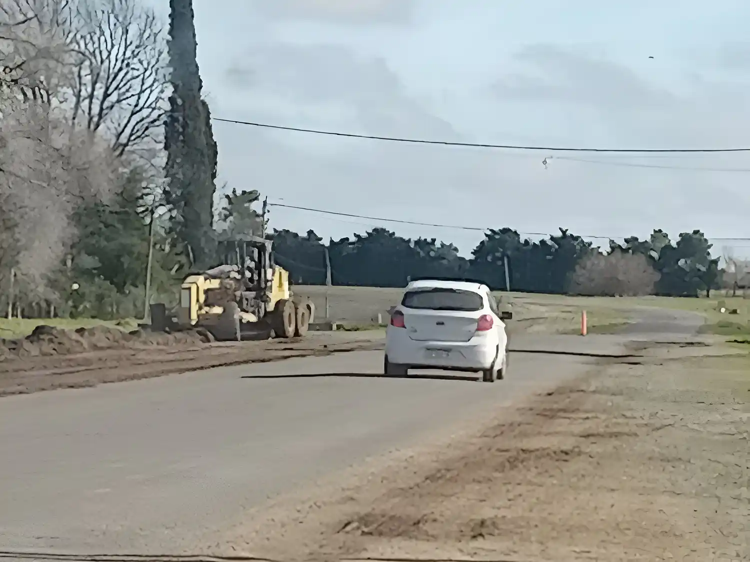 movimiento máquinas banquinas ruta 191 altura doyle